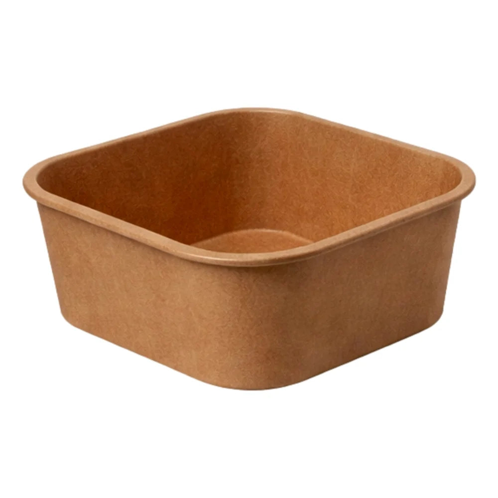Salatschalen To Go "PE" (300 St.), Papier, quadratisch, braun