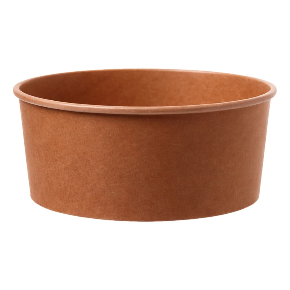 Einweg Salatschalen To Go "PE", Pappe, rund, braun