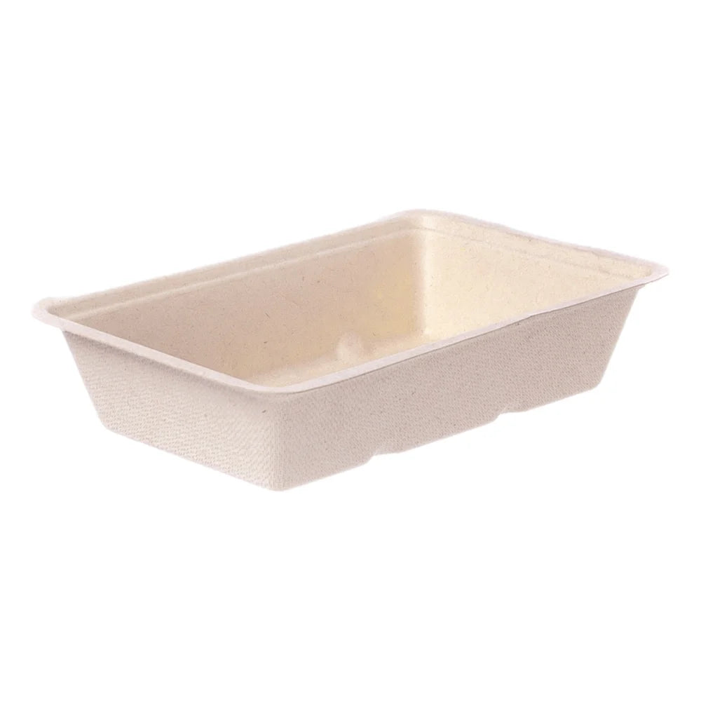 Snackschalen ToGo, Bagasse, ungeteilt, natur - A13 | 162x108x36mm