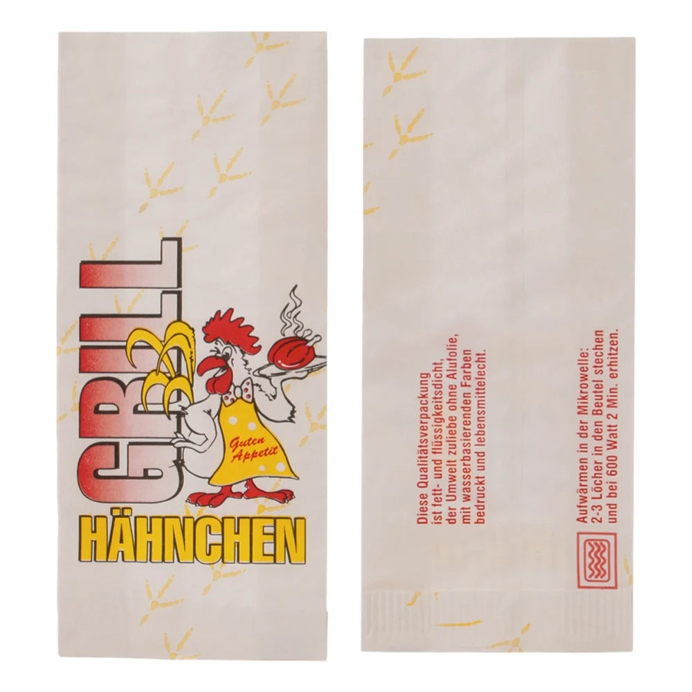 Hähnchenbeutel "Gockel", PE, weiß - 1/2 (105x55x240mm)