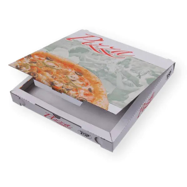 Pizzakartons "Vegetale", Modell "C", Neutraldruck, weiß