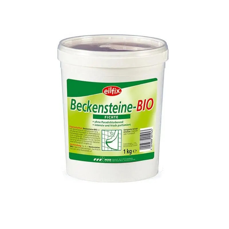 Beckensteine, 12x1kg Dose, Fichtenduft, für Urinale & Pissoirs, (grün, ohne Paradichlorbenzol)