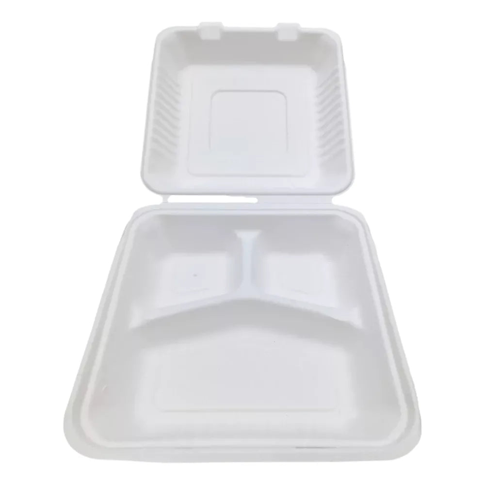 Menüboxen (klein), Bagasse, 205x205x65mm, natur