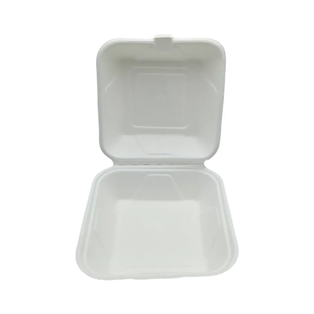 Hamburgerboxen, Bagasse, natur