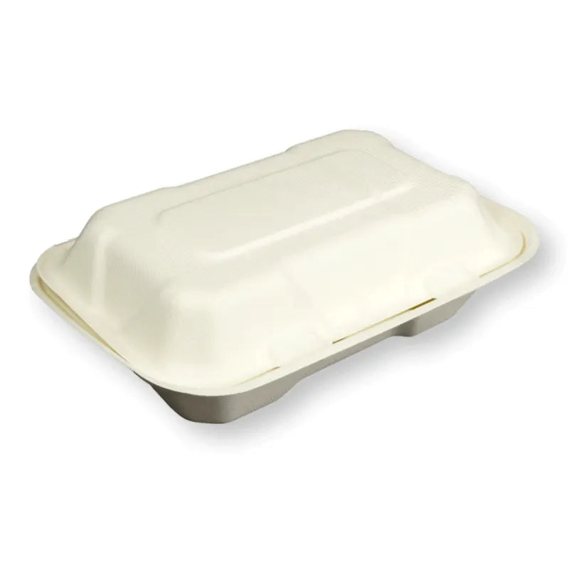 Lunchboxen "HP2/IP9", Bagasse, ungeteilt, 190x162x72mm, natur