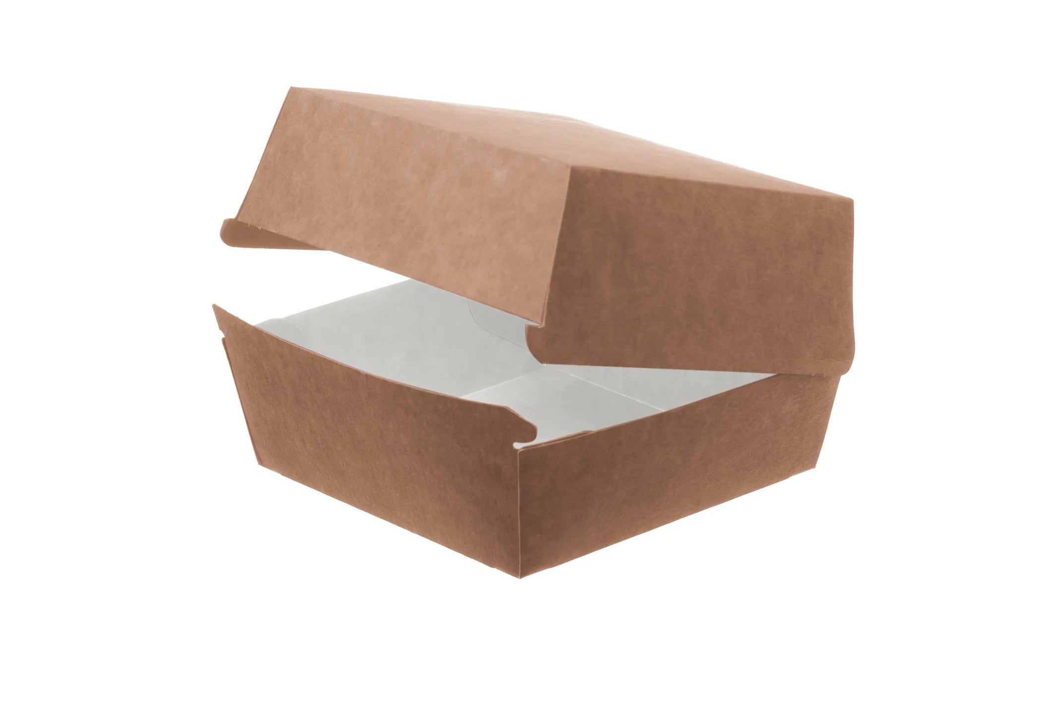 Hamburger-Box, Frischfaser, 110x110x80mm, braun
