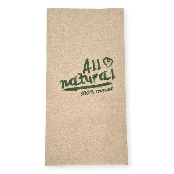 Tissue-Servietten "All natural", 2-lagig, 1/8 Falz, naturbraun