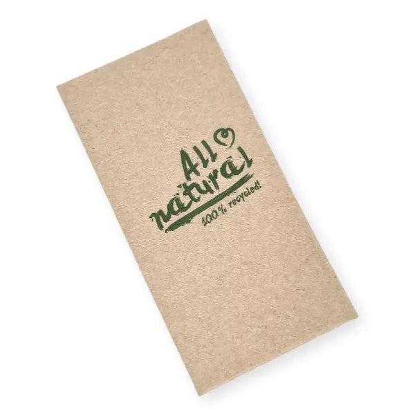 Tissue-Servietten "All natural", 2-lagig, 1/8 Falz, naturbraun