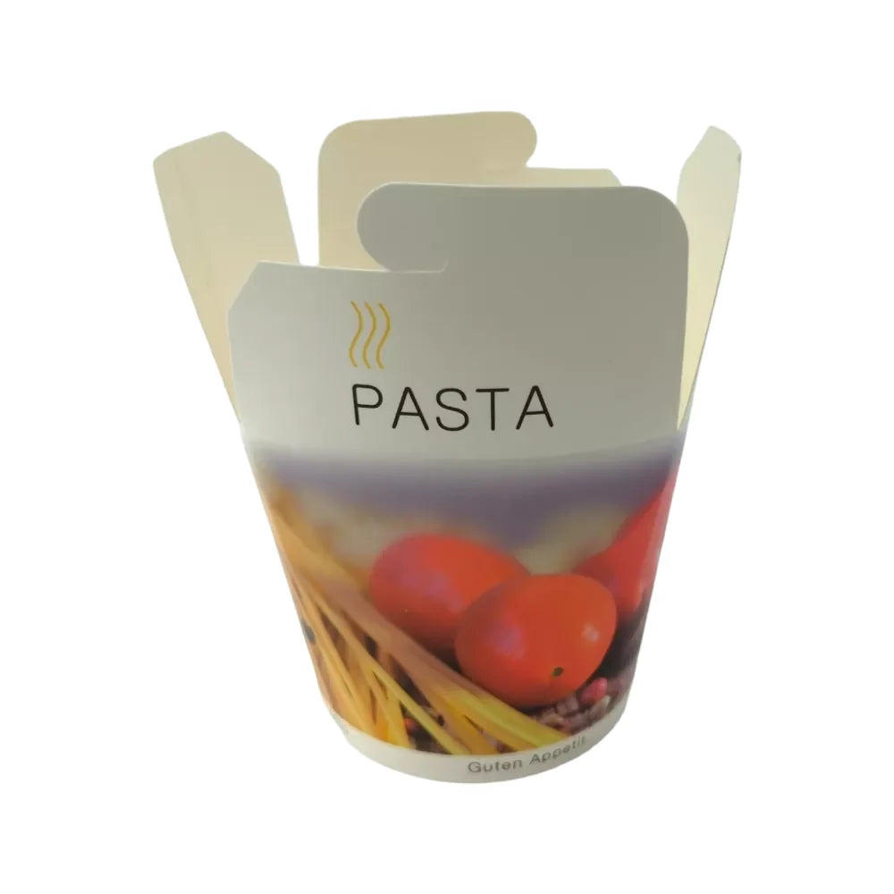 Pastaboxen (rund), Papier, Neutraldruck, weiß