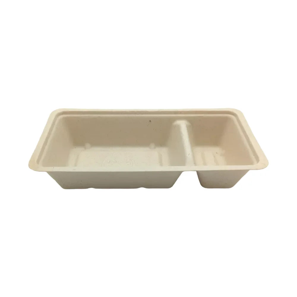 Snackschalen ToGo, Bagasse, 2-geteilt, natur