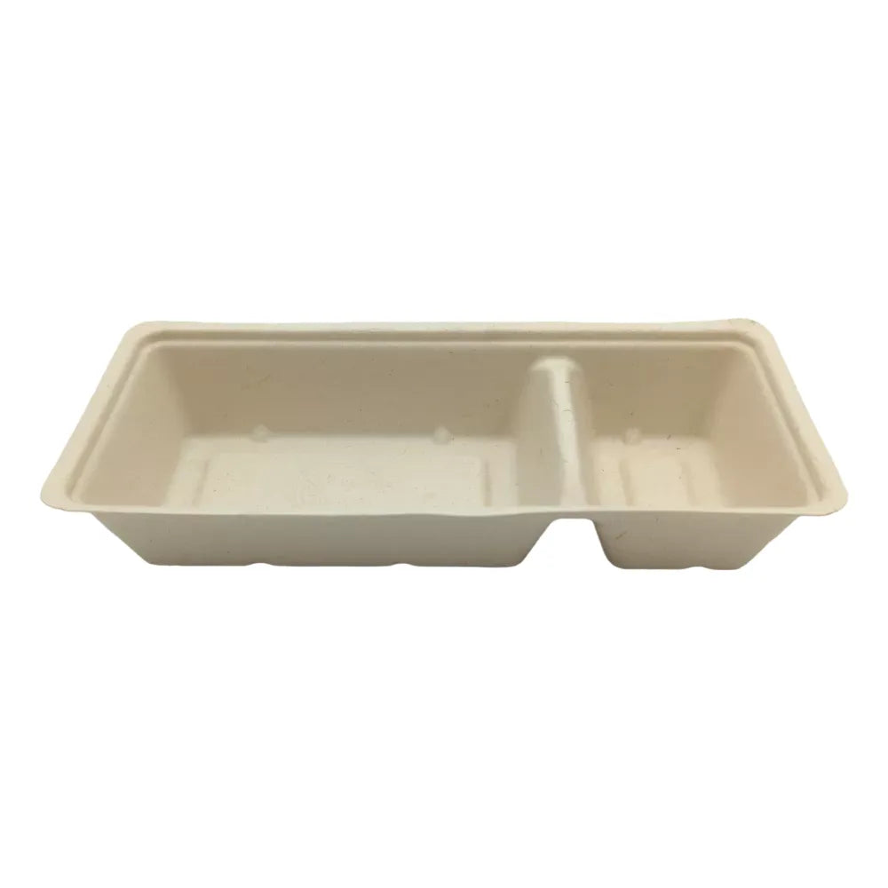 Snackschalen ToGo, Bagasse, 2-geteilt, natur