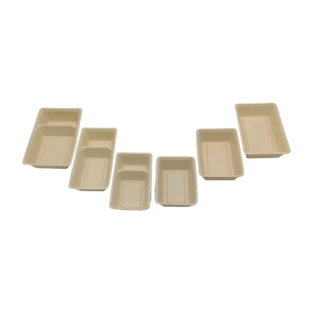 Snackschalen ToGo, Bagasse, 2-geteilt, natur - Better-Pack UG