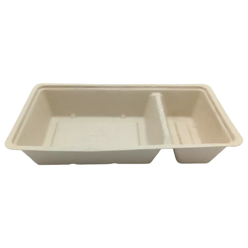 Snackschalen ToGo, Bagasse, 2-geteilt, natur