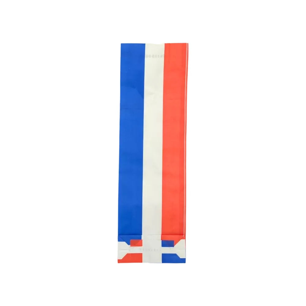 Baguette-Beutel "Tricolore", 12+5x58cm, 3-lagig, Neutraldruck