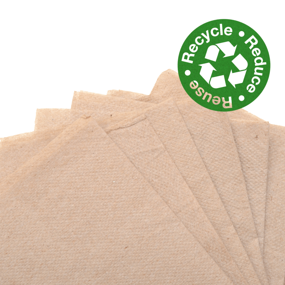 Recycelte Servietten in braun für die Gastronomie