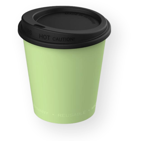 Mehrweg-Kaffeebecher To Go inkl. Deckel | 0,2L | grün