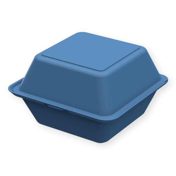 Mehrweg-Burgerbox in blau