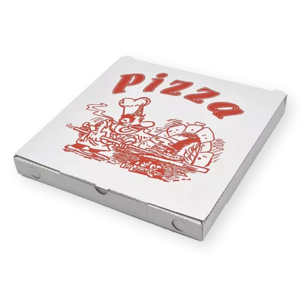 Pizzakarton mit Neutraldruck in weiß