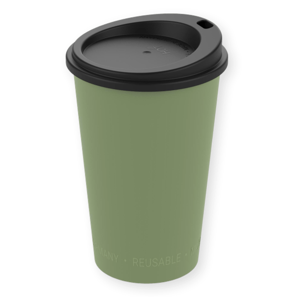 Mehrweg-Kaffeebecher To Go in grün